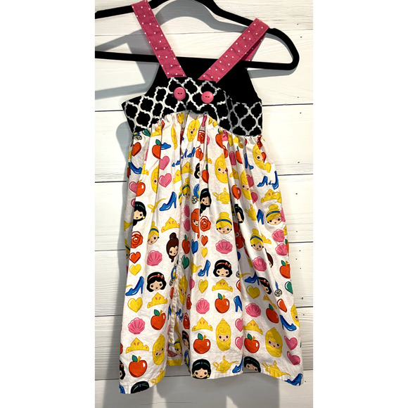 Handmade Disney Princess Emoji Dress, Girls Size 5-6 - Picture 4 of 4